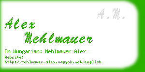 alex mehlmauer business card